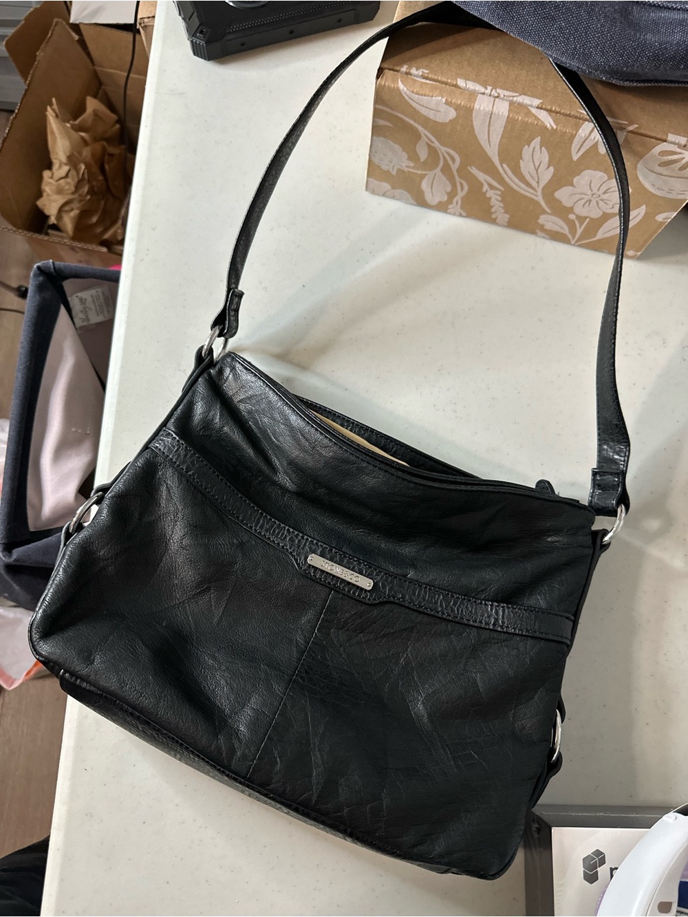 Stone & Co. Black Leather Shoulder Bag